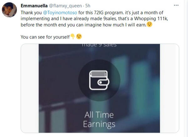screenshot of what 72IG Implementation Looks Like
